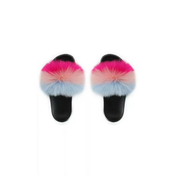 Faux Fur Slides