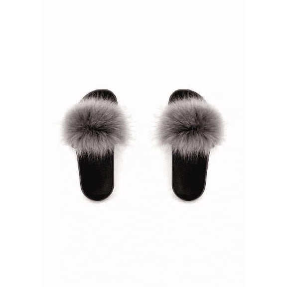 Faux Fur Slides