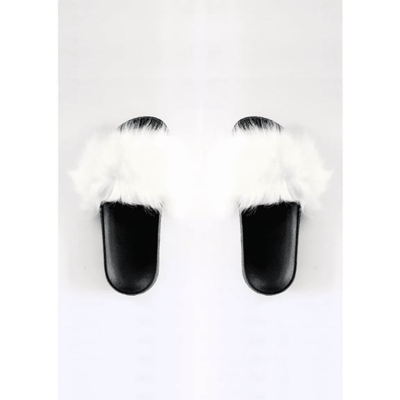 Faux Fur Slides