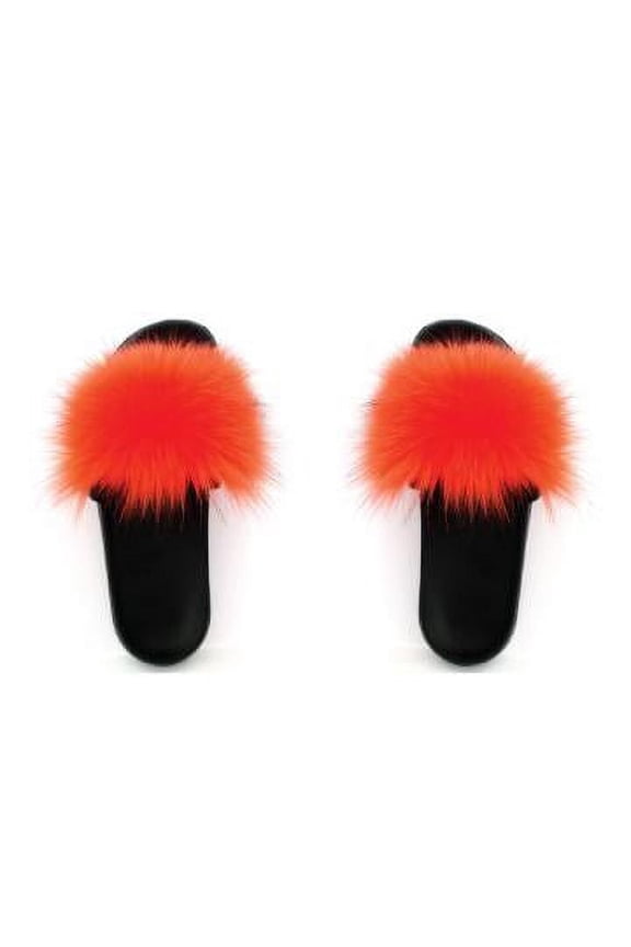 Faux Fur Slides