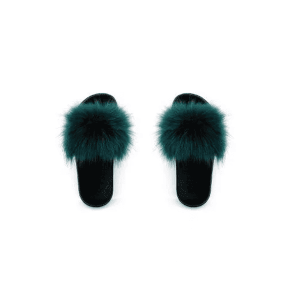 Faux Fur Slides