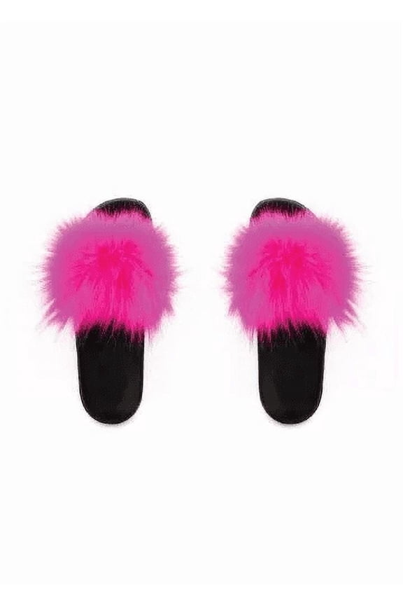 Faux Fur Slides