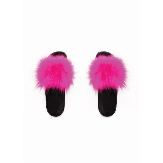 Faux Fur Slides