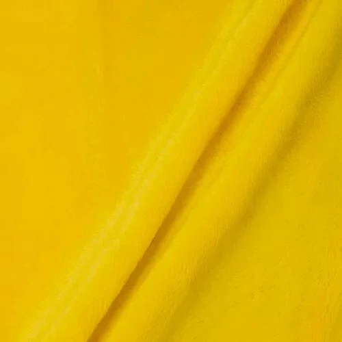 Faux Fur Soft Solid Minky Fabric By The Yard Yellow