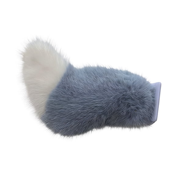 Faux Fur Tail Decorative Accessory for Electric Vehicle Rear End Plush Synthetic Fiber Tail for Scooter Motorcycle Car