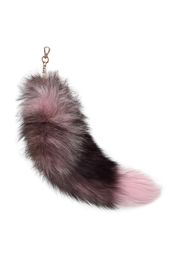 Faux Fur Tail Keychain Fluffy Cosplay Accessory for Halloween Costume Party Bag Decoration Gift Cute Car Pendant