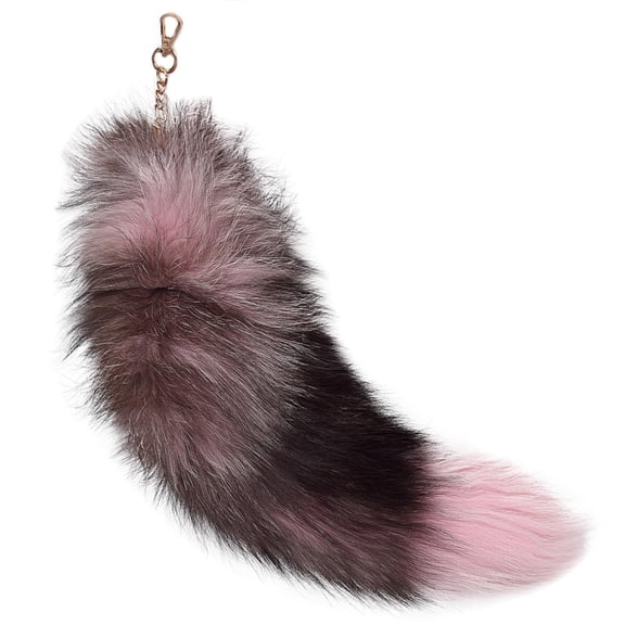 Faux Fur Tail Keychain Fluffy Cosplay Accessory for Halloween Costume Party Bag Decoration Gift Cute Car Pendant