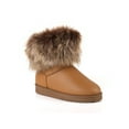 thumbnail image 1 of Faux Fur Tassel Women's Winter Snow Booties in Camel, 1 of 3