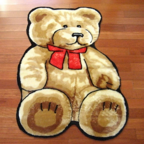 Faux Fur Teddy Bear Playmat - 3' x 5'