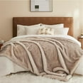 thumbnail image 1 of Faux Fur Throw Blanket: 60''x 80'' Luxury Fluffy Plush Thick Faux Fur Blanket for Bed Couch Sofa - Cozy Soft Fuzzy Blankets for Women Man: Minky Couture Decoration Blanket (Taupe Brown), 1 of 17