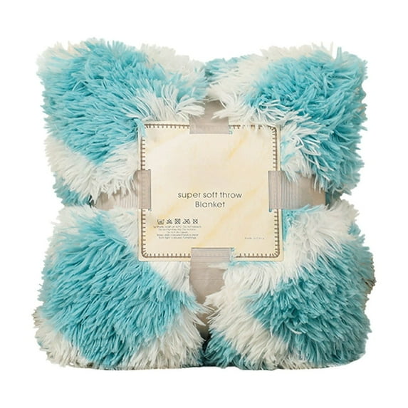 Faux Fur Throw Blanket, Soft Fluffy Blanket, Plush Decorative Couch Throw Blanket for Office Couch, Sofa, Living Room 19.69"x27.56"