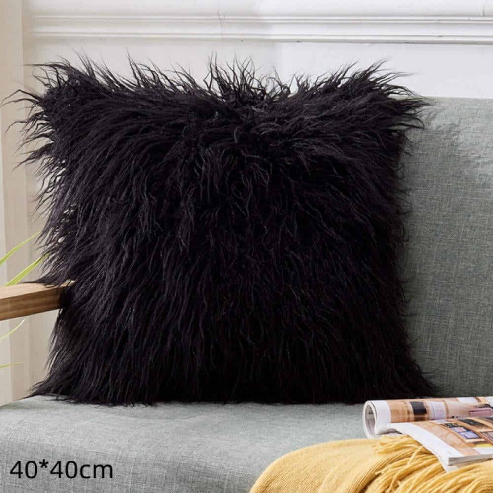 Picture of Faux Fur Throw Pillows Fluffy Pillow Covers 16x16