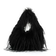 thumbnail image 1 of Faux Fur Tote Bag for Women Y2K Fluffy Handbag Purse Small Cute Plush Shoulder Bag Furry Hobo Bag with Chain, 1 of 7