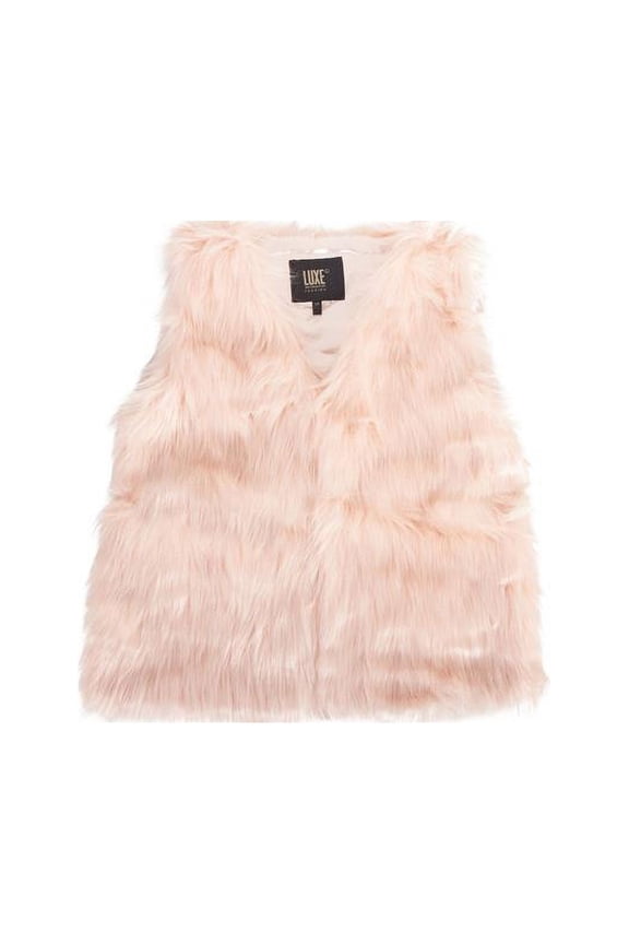 Faux Fur Vest - Pink - Large