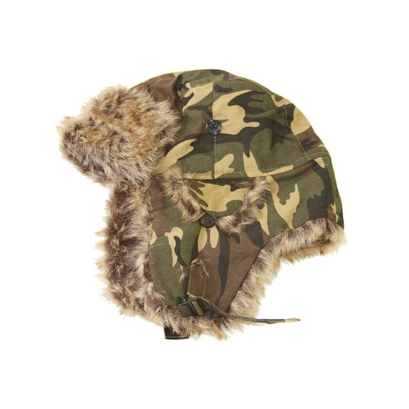 Faux Fur Warm Trooper Hat - Wood Land