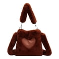 thumbnail image 1 of Faux Fur Winter Women Handbags Large Capacity Cute Plush Ladies ShoulderBag Female Clutch Purse Handbags Messenger Tote Bag 2023 D, 1 of 6