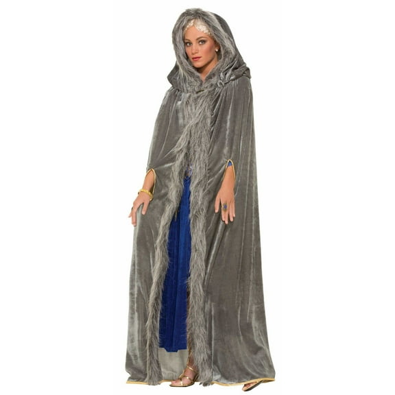 Faux Fur Women's Trimmed Grey Cape