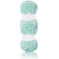 Faux Fur Yarn Super Soft Yarn Chunky Fluffy Yarn Eyelash Yarn for Crochet Knit Total Length 2×32m(2×35yds,50g×2)-100g