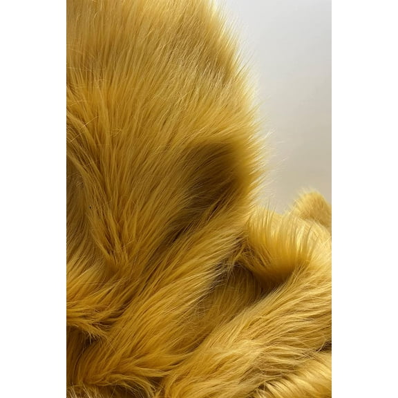 Faux Fur by the Yard - Long Pile Mohair Fur - Latte