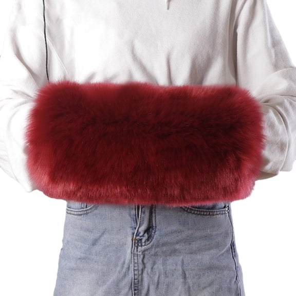 Faux Furs Hand Muff for Winter Warm Plush Hand Muffs Hand and Cuff Warmers