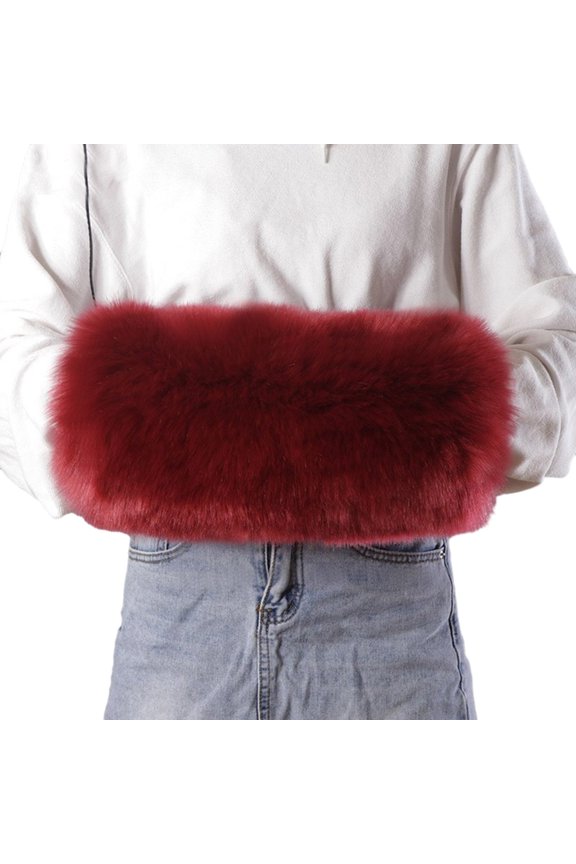 Faux Furs Hand Muff for Winter Warm Plush Hand Muffs Hand and Cuff Warmers