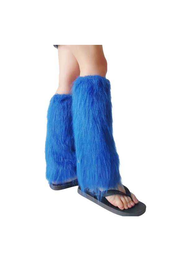 Faux Furs Leg Warmer,Warm Soft Cozy Fuzzy Leg Warmer Boot Cuffs Cover for Women Party Costumes Boot Sleeves Boot Covers