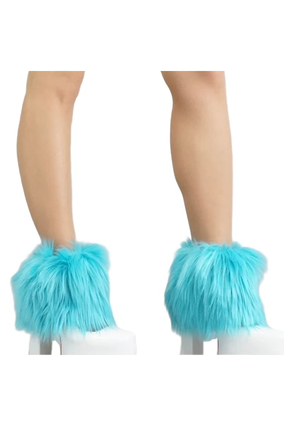 Faux Furs Leg Warmers for Womens Girls Winter Warm Furs Boot Cuffs Covers Christmas,Halloween,Party, Cosplay Costume