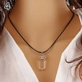 thumbnail image 1 of Faux Gemstone Rock Natural Quartz Healing Point Chakra Reiki Pendant Rope Necklace, 1 of 8