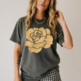 thumbnail image 1 of Faux Glitter Rose Shirt Flower Shirt Girly Shirt Trendy Aesthetic Tshirt For Her Womens Tshirt Trendy Womens Tees All Size S-5Xl, 1 of 4