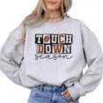 thumbnail image 1 of Faux Glitter Touchdown Season Sweatshirt for Girls, Teens, and Women Fall Football Pullover Grey Sweatshirt Medium, 1 of 4