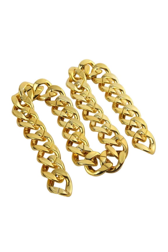 Faux Gold Chain Necklace Hip Hop Thick Large Gold Chain Big Necklace Punk Rapper Chains Costume Photography Props