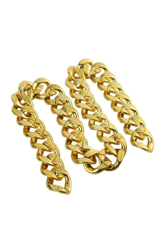 Faux Gold Chain Necklace Plastic Big Chunky Necklace Hip Hop Thick Gold Chain