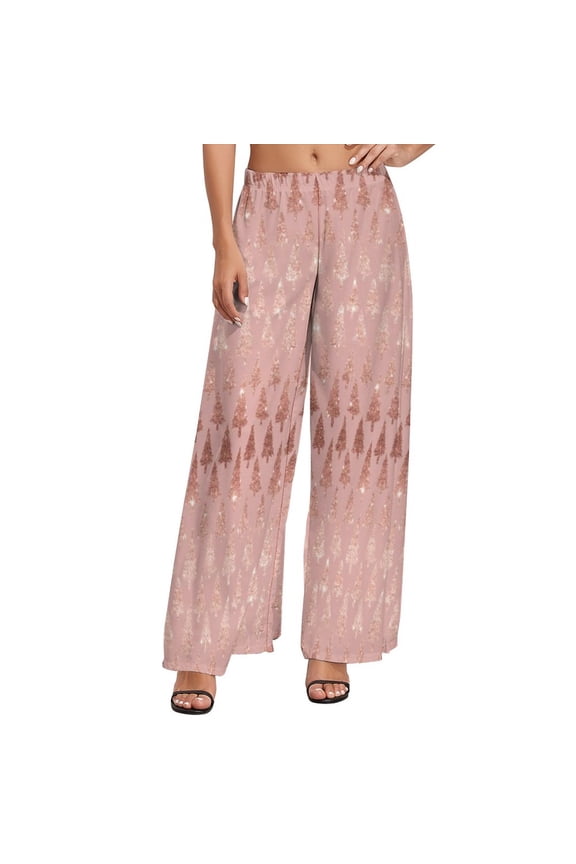 Faux Gold Metallic Pants Elastic Waist Glitter Metal Print Sparkly Home Trousers Aesthetic Custom Wide Pants