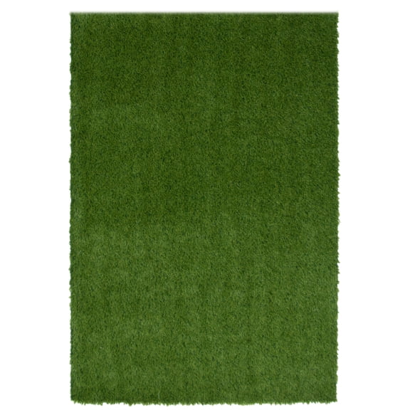 Faux Grass Green Polyester Rug 4'0" x 6'0"