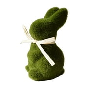 Faux Grass Standing Bunny Topiary, Green, 3.74", Easter by IEPOFG Fashion