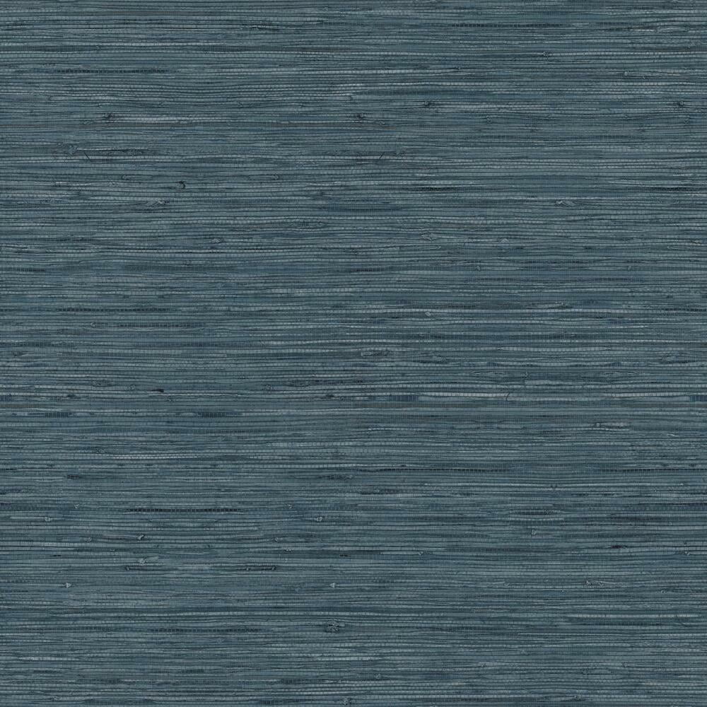 Navy Blue Grasscloth Peel and Stick Wallpaper Roll