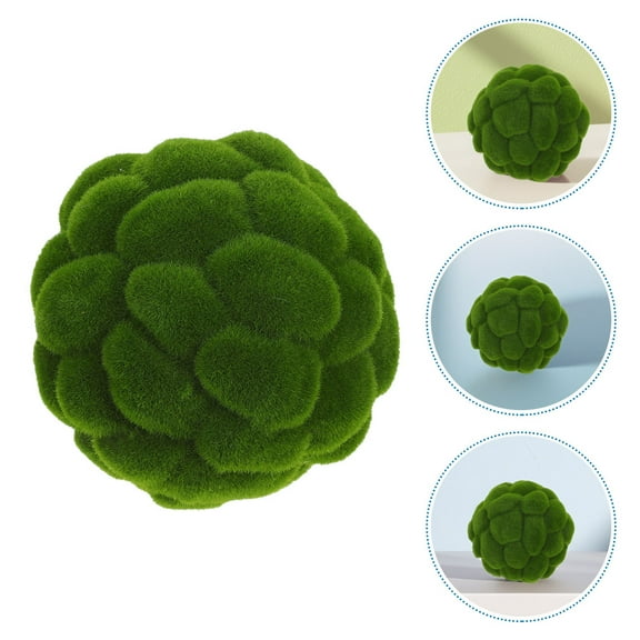 Amosfun Green Decorative Balls Moss Centerpiece PVC Business Owners Wedding 1Set