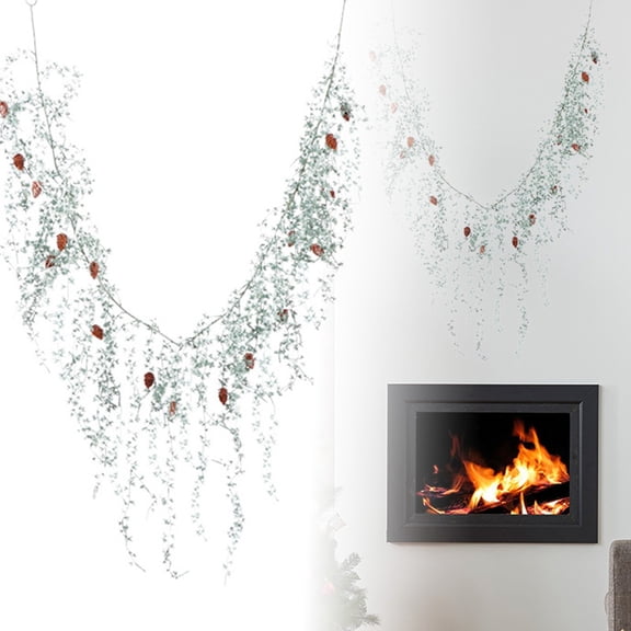 Greenery Garland Artificial Vines for Home Decor, Eucalyptus Pine Maidenhair Fern Leaf Garland for Wall Hanging, Indoor Outdoor Wedding Christmas Bedroom Garden Decoration