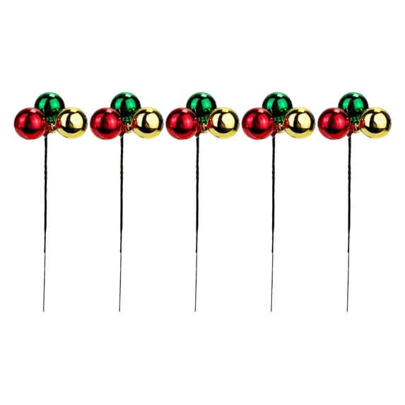 Faux Greenery Stems 5 Pieces Artificial Leaves and Branches, Fade Resistant Plastic Winter Christmas Decorations with Flexible Stems for Vase Fillers, Home Garden, Table Decor