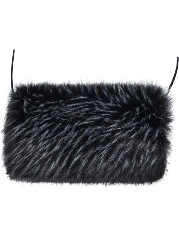 Faux Hand Muffs Women Winter Warmer Fuzzy Pouch Furry Plush Muffler Wedding Girl Elegant Luxury Chic
