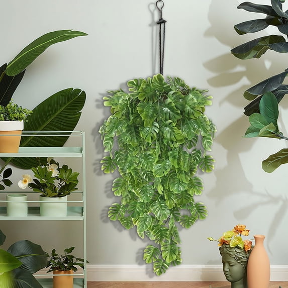 Faux Hanging Plant Verdsylv Artificial Hanging Potted Vine Plant - Faux Greenery for Indoor & Outdoor Home - Bathroom Wall & Shelf Decor - Zero Maintenance, Indoor Artificial Vine
