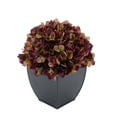 thumbnail image 1 of Faux Hydrangea in Black Tapered Zinc Cube Plum, 1 of 5