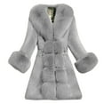 thumbnail image 1 of Faux Jacket For Mid Long Coat Winter Warm Thick Soft Pile Elegant Outerwear Fashionable Style Outwear, 1 of 5