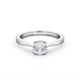 thumbnail image 1 of Faux Jewel 1.6 Ct Round Cut Moissanite Ring - 14K White Gold Plated Ring - Solitaire Engagement Wedding Reverse Tapered Ring for Women - Elegant Proposal Ring - Bridal Jewelry for Her, 1 of 4