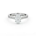 thumbnail image 1 of Faux Jewel 14K White Gold Plated Marquise Cut 1.7 Ct Moissanite Ring - Solitaire with Accent Wedding Ring - Proposal Ring for Her - Graduation Gift for Women - Moissanite Ring, 1 of 4