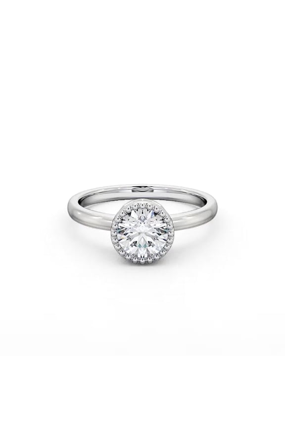 2 Ct Round Cut Moissanite Engagement Ring - 14K White Gold Plated Basket Ring for Women - Beautiful Wedding Ring - Proposal Gifts - Timeless Jewelry for Special Occasions