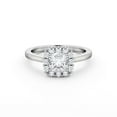 thumbnail image 1 of Faux Jewel Elegant 1.6 Ct Cushion Cut Moissanite Engagement Ring - Simulated Stone Ring - Halo 4 Prong Design Ring - 14K White Gold Plated Ring - Perfect for Proposals and Gifts for Women, 1 of 4