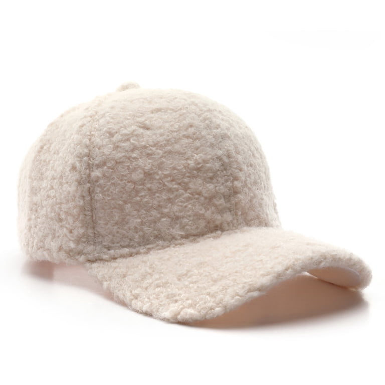 Faux-Lamb-Wool Baseball-Caps Warm-Winter Teddy-Fleece Hip-Hop Cap