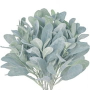 Faux Lambs Ear Stems 5Pcs Artificial Greenery DIY Craft