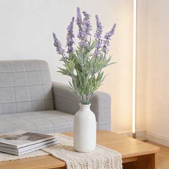 Faux Lavender, Silk Flowers, Artificial Lavender Greenery for Wedding Decor, Floral Arrangements, Potted Displays, 1-Pack